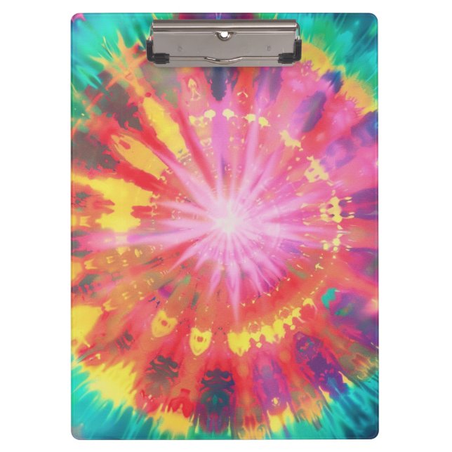 Vibrant Colourful Tie-Dye #1 Clipboard (Front)