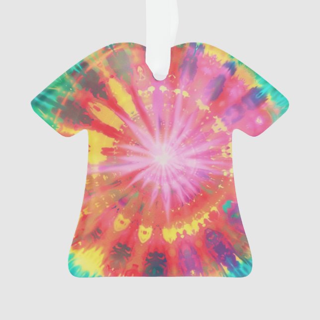 Vibrant Colourful Tie-Dye #1 Ornament (Front)