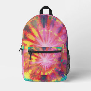 Vibrant Colourful Tie-Dye #1 Printed Backpack