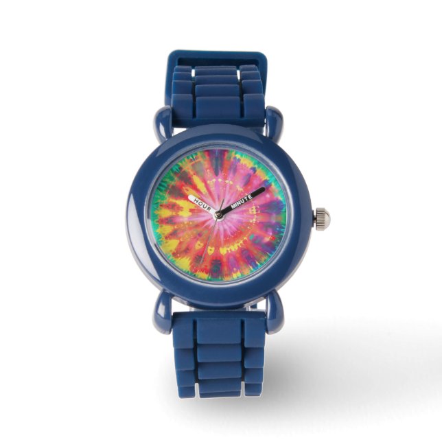 Vibrant Colourful Tie-Dye #1 Watch (Front)