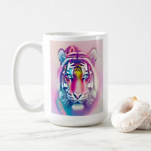 Vibrant Colourful Tiger Face Bold Modern Wildlife  Coffee Mug