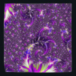 Vibrant Colourful Trippy Groovy Boho Spiral Fracta Bandana<br><div class="desc">This trippy intricate detailed eclectic funky groovy spiralling psychedelic eccentric bohemian vivid bold vibrant jewel tone flashy loud colourful purple pink and yellow hippie boho spiral fractal art was made with Frax</div>