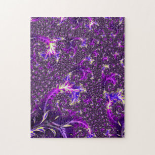 Vibrant Colourful Trippy Groovy Boho Spiral Fracta Jigsaw Puzzle