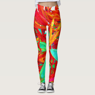 Vibrant Colours Abstract Pattern Leggings