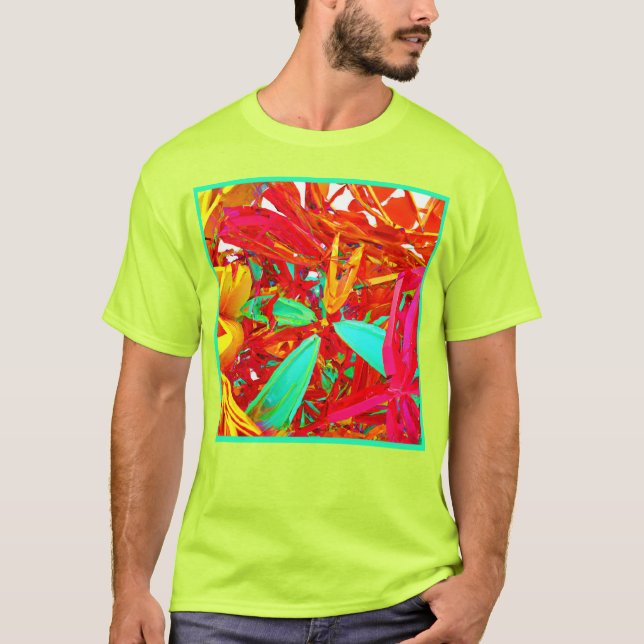 Vibrant Colours Abstract Pattern T-Shirt (Front)