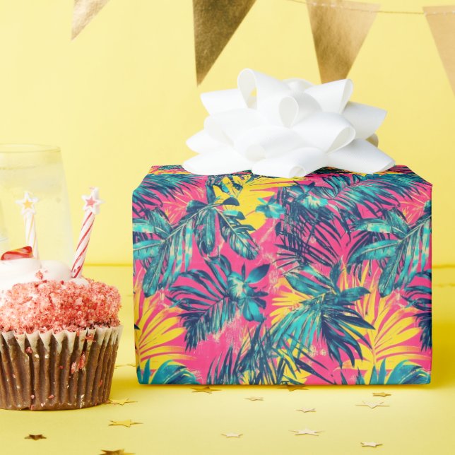 Vibrant Colours Exotic Pattern Wrapping Paper (Birthday Party)