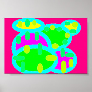 Vibrant colours for kids schools nursery bedroom poster