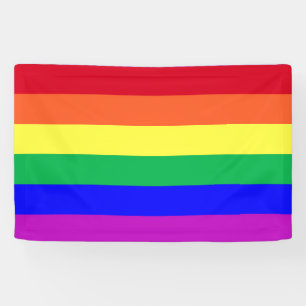 Vibrant Colours LGBT Gay Pride Flag Rainbow Stripe Banner