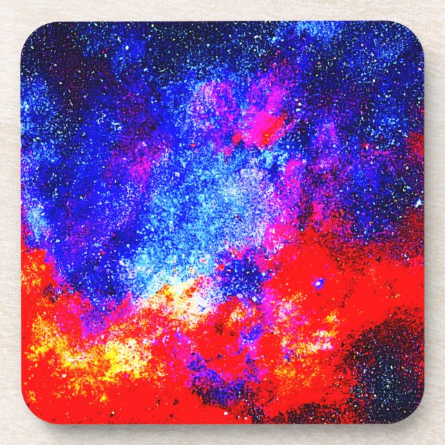 Vibrant Colours of Nebulae. Buy Now Coaster (Front)
