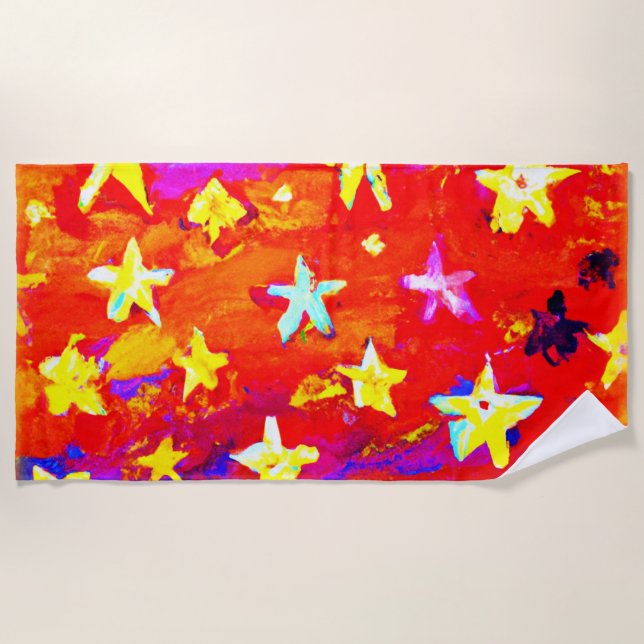Vibrant Colours of Stars. Buy Now Beach Towel (Front)