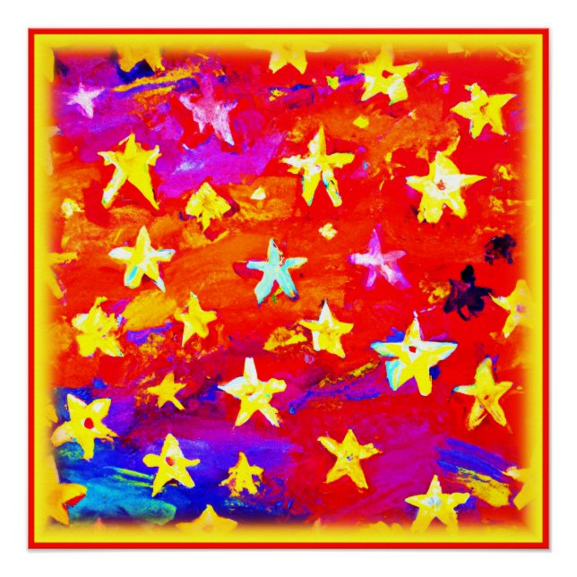 Vibrant Colours of Stars. Buy Now Poster (Front)