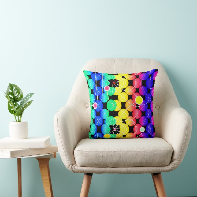 Vibrant Colours pattern  Cushion (Chair)