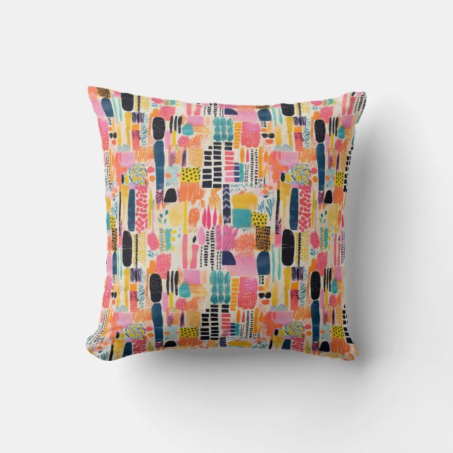 Vibrant Colours Pattern Cushion (Front)