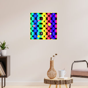 Vibrant Colours pattern  Poster