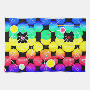 Vibrant Colours pattern Tea Towel