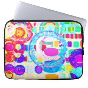 Vibrant Colours Random Pattern Laptop Sleeve