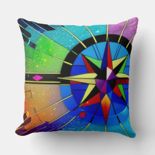 Vibrant Compass Cushion
