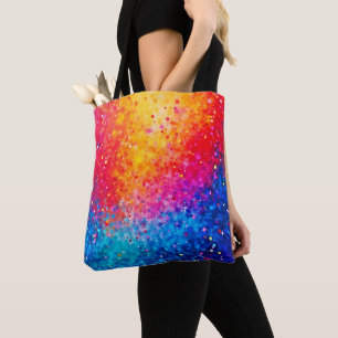 Vibrant Confetti Starburst Art Tote Bag