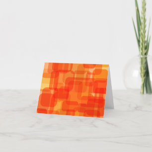 Vibrant Contemporary Abstract Modern Art Orange Thank You Card