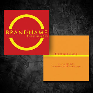Vibrant contrast colour, a bold modern square business card
