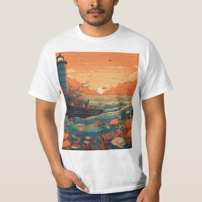  Vibrant Coral Reef T-Shirt: Celebrate Underwater  T-Shirt (Front)