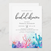 Vibrant Coral Reefs Bridal Shower