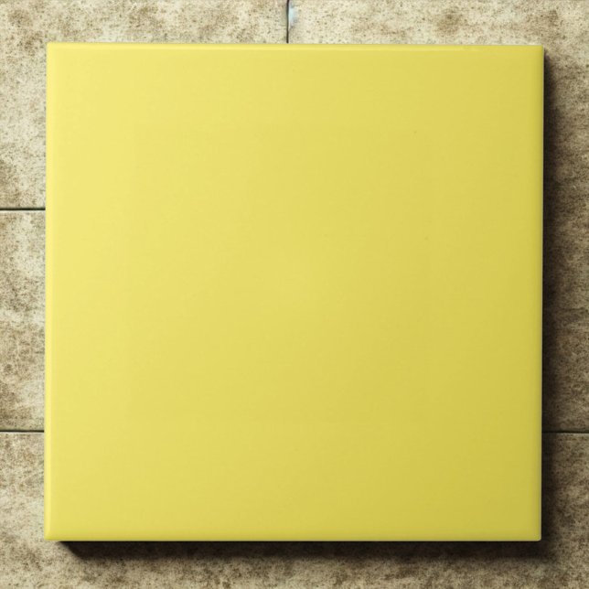 Vibrant Corn Yellow #fbec5d Sunshine Touch Ceramic Tile (Creator Uploaded)