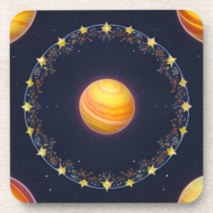 Vibrant Cosmic Artwork Coaster