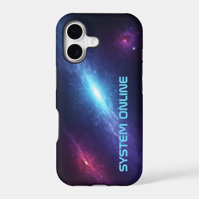 Vibrant Cosmic Galaxy Sci Fi Abstract Blue (Back)