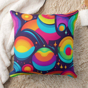 Vibrant Cosmic Kaleidoscope Cushion