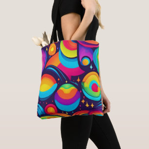 Vibrant Cosmic Kaleidoscope Tote Bag