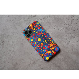Vibrant Cosmic Liquid Dots Abstract Space Art iPhone 15 Pro Case