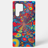Vibrant Cosmic Liquid Dots Abstract Space Art