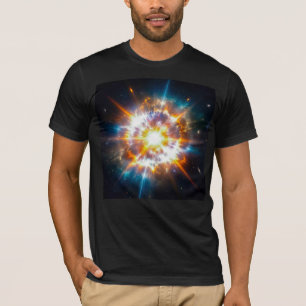 Vibrant Cosmic Supernova Space Explosion Graphic T-Shirt