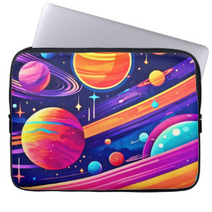 Vibrant Cosmic Symphony design Laptop Sleeve