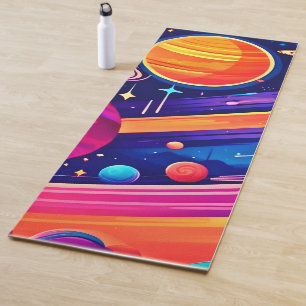Vibrant Cosmic Symphony design Yoga Mat