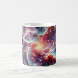 Vibrant Cosmic Vortex Galaxy Space Nebula Ceramic  Coffee Mug