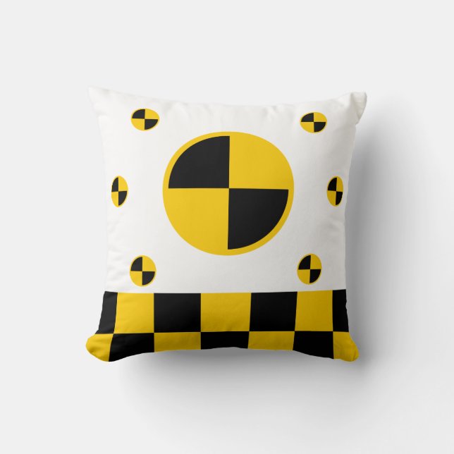 Vibrant Crash Test Markers Cushion (Front)