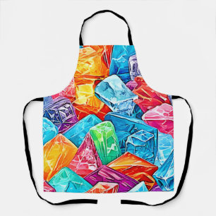 Vibrant Crystal Cluster Art Apron