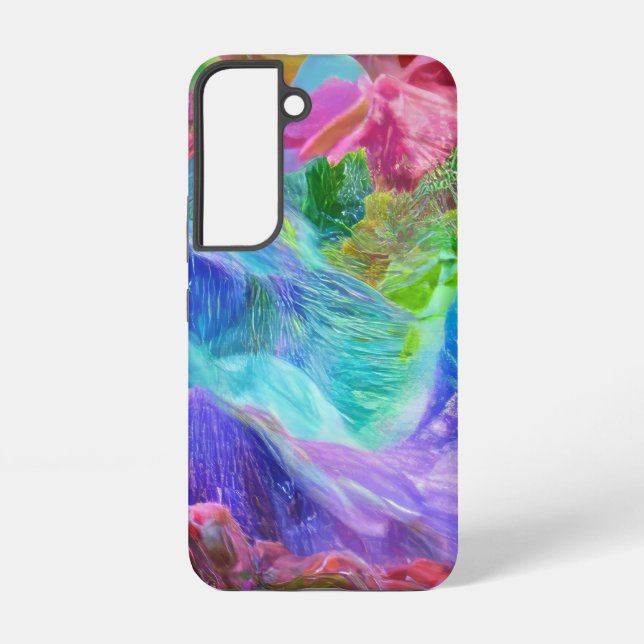 Vibrant Crystal Mountain Abstract  Samsung Galaxy S22 Case (Back)