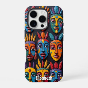 Vibrant Cultural Masks iPhone 16 Pro Case
