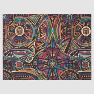 Vibrant Cyan "Chronicle of the Ancients" Tissue Pa Paper