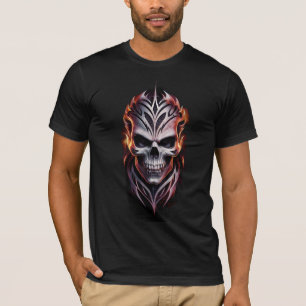 Vibrant Dark Fantasy Tribal Tattoo T-Shirt Design 