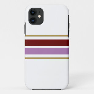 Vibrant Dark Red Lavender Centre Racing Stripes Case-Mate iPhone Case