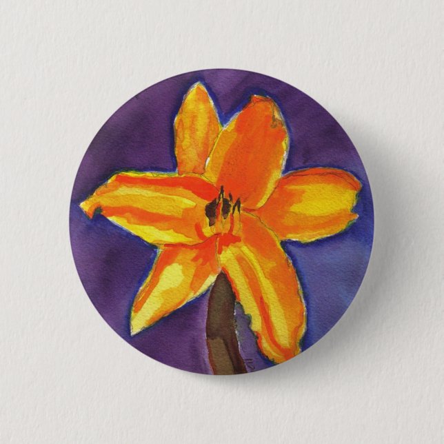 Vibrant Day Lily 6 Cm Round Badge (Front)
