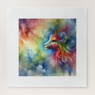 Vibrant Deer 031024AREF101 - Watercolor Jigsaw Puzzle