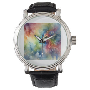 Vibrant Deer 031024AREF101 - Watercolor Watch