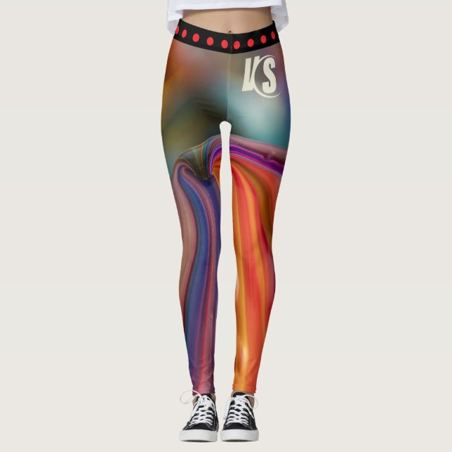 Vibrant Desert Aura Leggings (Front)