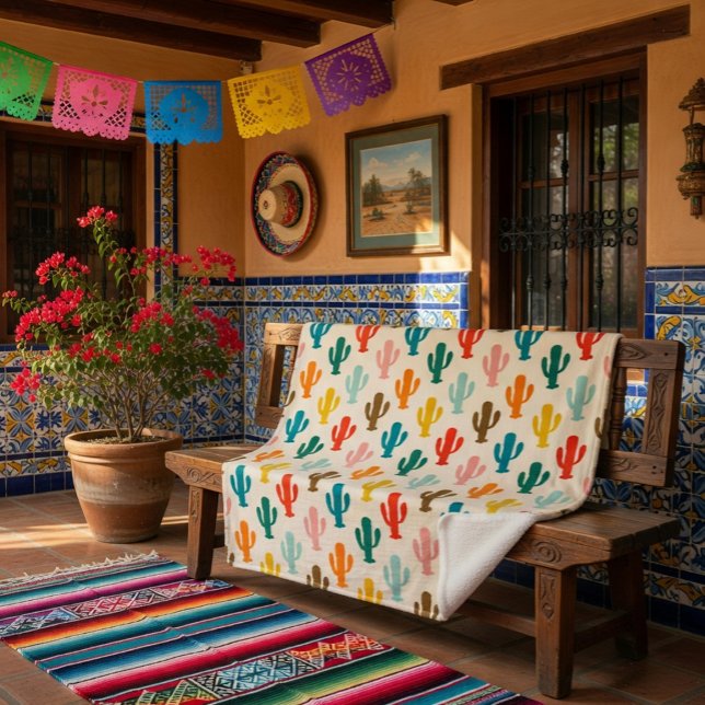 Vibrant Desert Botanical Throw Blanket  (Creator Uploaded)