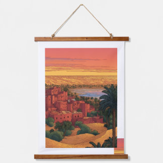 Vibrant Desert Oasis Wall Tapestry